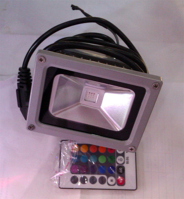 10W_RGB_color_remote_waterproof_outdoor_LED_flood_light