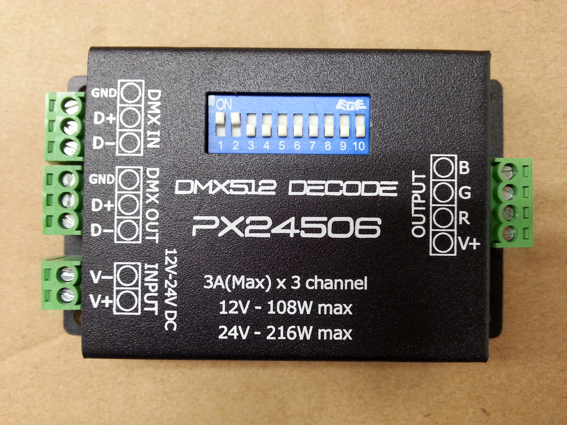PX24506_DMX512_decoder_LED_controller