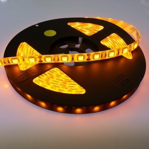 12V 16.4Ft 300 LEDs SMD 5050 Yellow Waterproof LED Strip Light