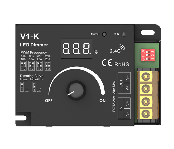 V1-K Skydance Led Controller 1CH*20A 12-24VDC CV Dimming Controller