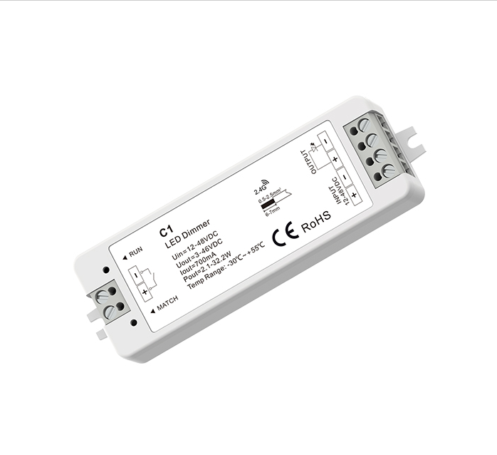 C1-700mA Skydance Led Controller 1CH*700mA 12-48VDC CC Dimming Controller Push Dim