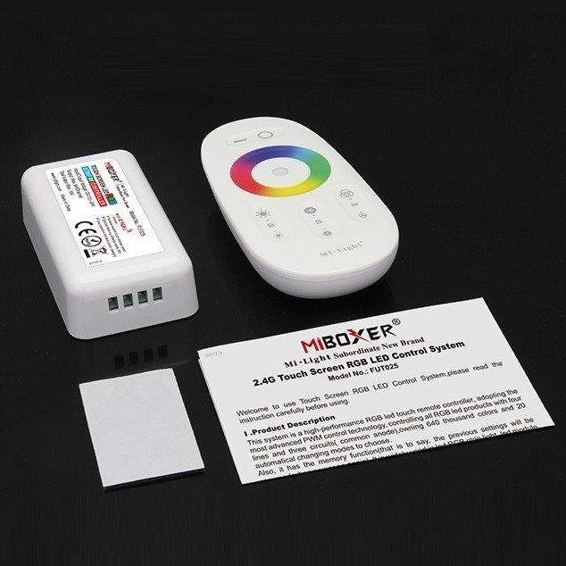 MiBoxer FUT025 Mi.Light 2.4G Wireless Touch Screen RGB Strip Controller 18A RF Remote Led Cotroller Dimmer Driver