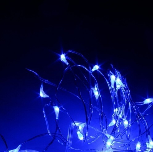 3M 30LEDs LED String Wire Wedding Party Blue AA Battery Light