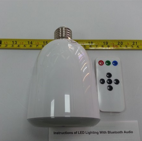 9W Wireless Bluetooth LED Bulb Light With Audio Speaker