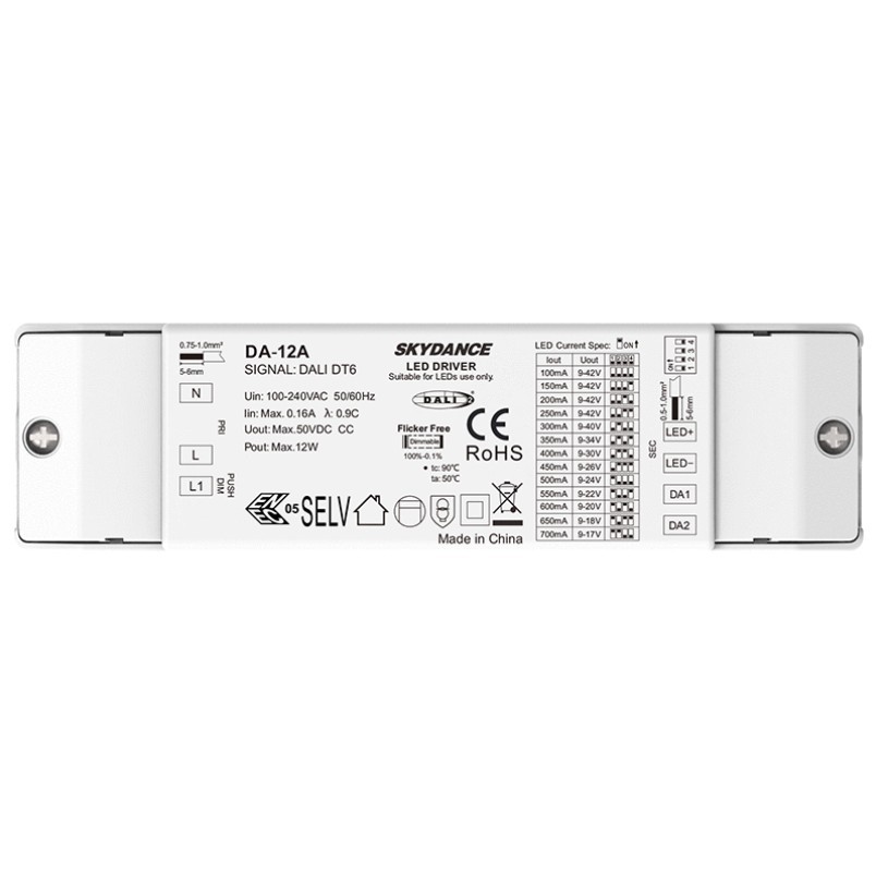DA-12A 12W Skydance DALI Dimmable Led Driver Controller 100-700mA