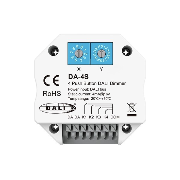 DA-4S Skydance Led Controller DALI Master 4 Push Button Dimmer