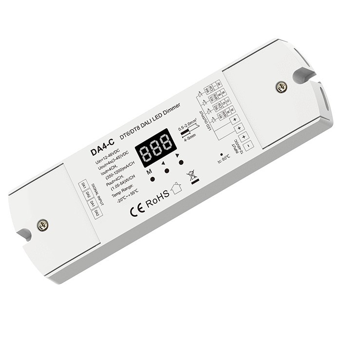 DA4-C 4 Channel CC Led DALI Dimmer Skydance Controller 12-48V DC