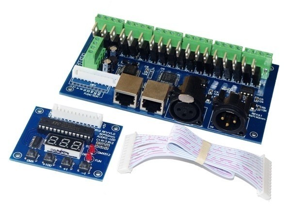 WS-DMX-18CH-LED Digital Display Decoder DMX512 XRL 3P RJ45 Controller