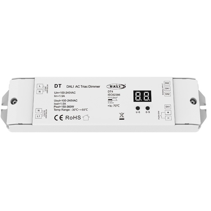 DT DT4 Triac DALI Dimmer Skydance Led Controller 150-360W 100-240V AC