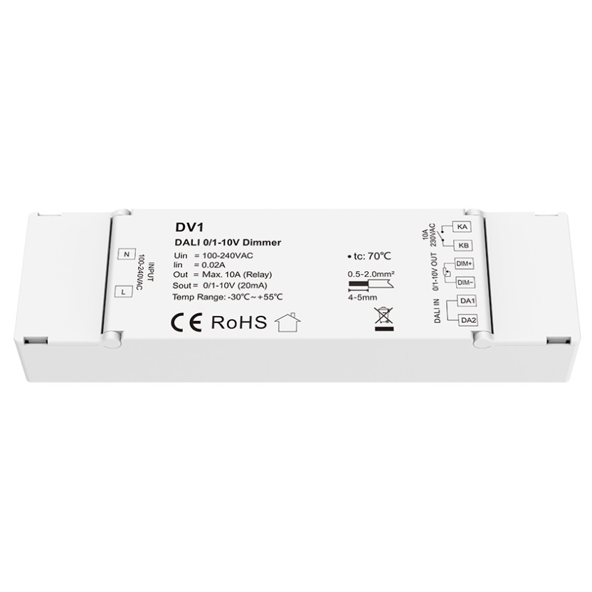 DV1 DT5 100-240V AC DALI Dimmer Skydance Led Controller 1CH 20mA 0/1-10V