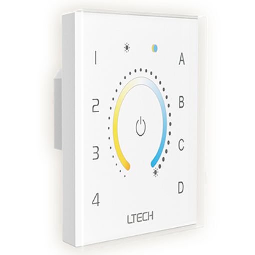 Ltech EDT2 DALI CT Touch Panel Master Led Controller DT8 Tc Switch Dimming Color Adjustment Zone Control