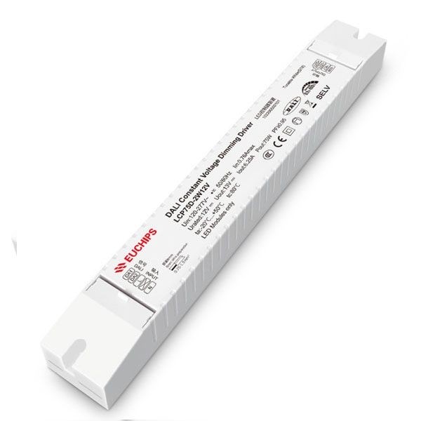 LCP75D-2W12V Euchips DT8 75W 12V DC 2ch DALI CV Led Driver
