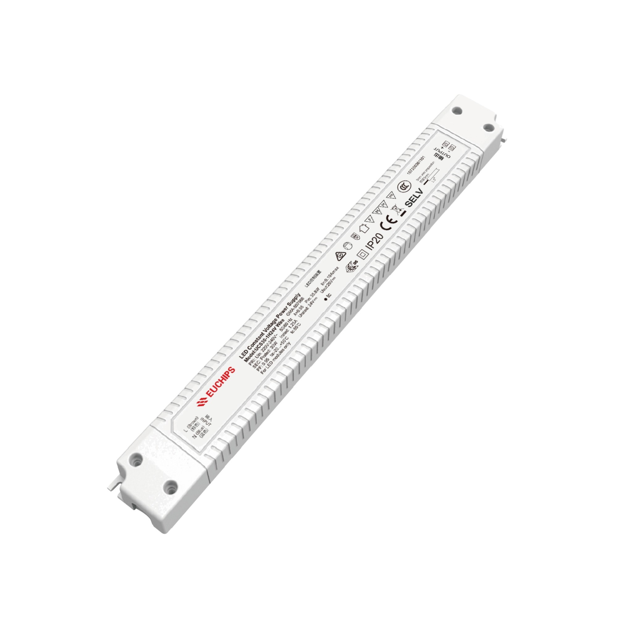 UCS30-1H24V Euchips Controller 30W Non-dimmable CV Led Driver 24V DC
