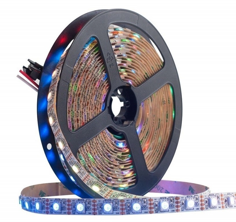 GS8208 WS2813 WS2812B RGB LED Strip 12V Dual-Signal Individually Addressable 5M