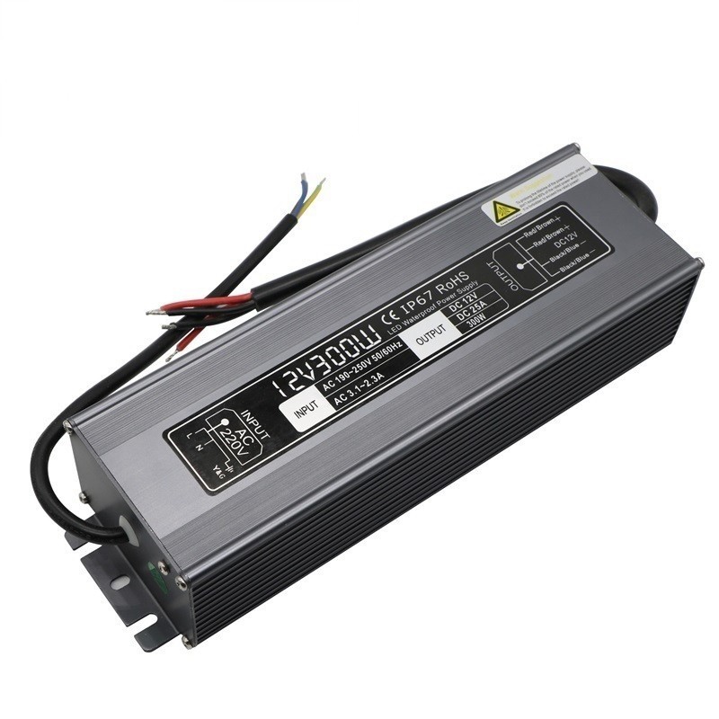 DC 12V 24V 300W Power Supply Waterproof Transformer 25A LED Driver