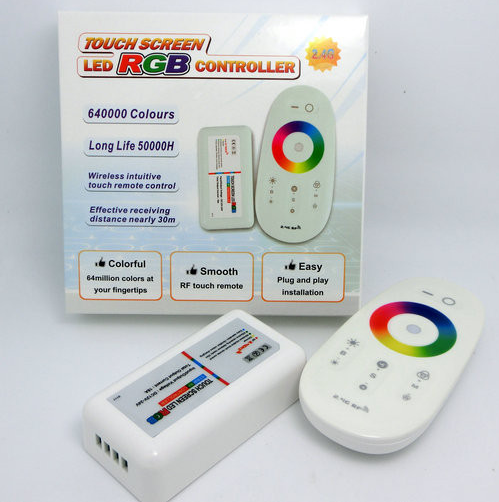 LED RGB Controller 2.4G Touching Screen RF Remote Control System