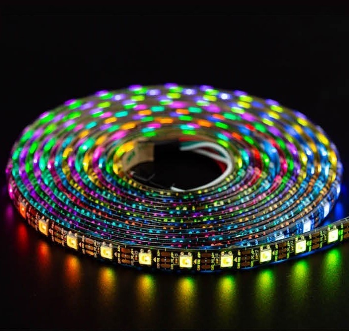 SK6812 RGBW LED Strip Individual Addressable Light 60pixels/m DC 5V 5M 
