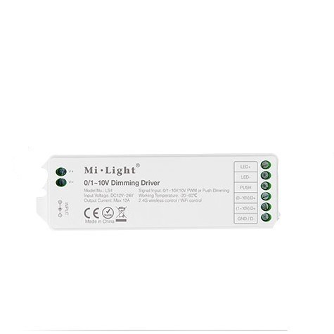 MiBoxer LS4 0-10V 1-10V PWM Push Button Led Dimmer 2.4G Controller