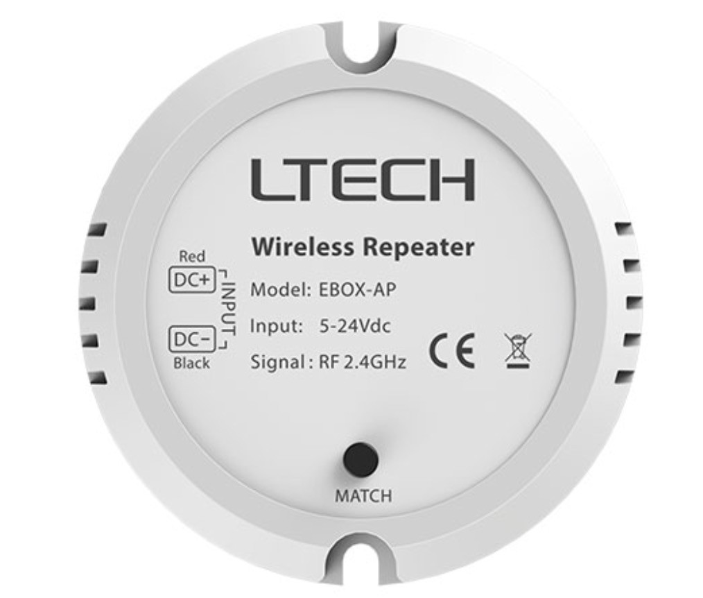 Ltech 5V~24VDC RF 2.4GHz EBOX-AP Wireless Repeater Led Controller