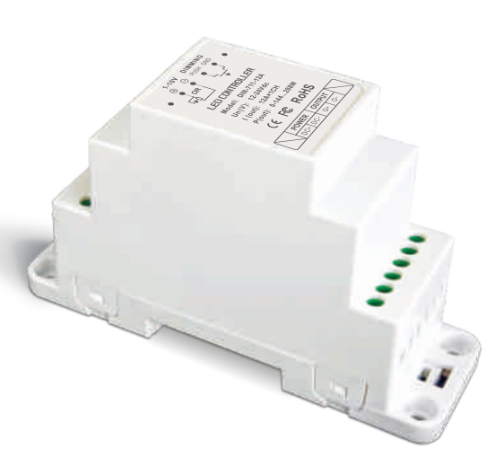 Ltech DIN-711-12A DIN-Rail 0-10V 1-10V LED Dimming Driver 12-24Vdc