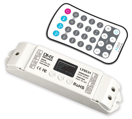 Ltech DMX-SPI-203+M203 Dmx SPI Decoder Led Controller Driver Control Dimmer