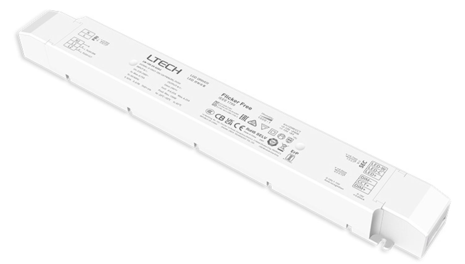 Ltech LM-150-24-G2A2 150W 24Vdc CV CCT Driver 0-10V 1-10V Push Dim