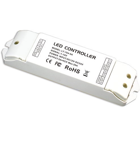 LTECH LT-704-5A 0/1-10V LED Dimming Driver Input Voltage  DC12V~DC24V