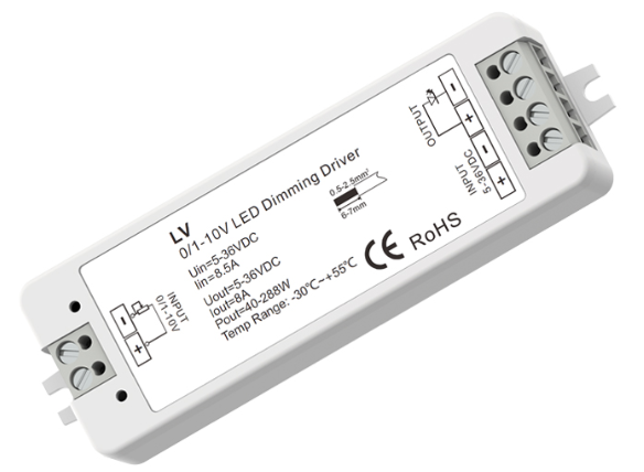 LV Skydance DC 5-36V CV 8A*1CH 0/1-10V Dimming Driver