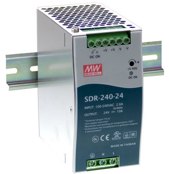 SDR-240 240W Mean Well DIN RAIL With PFC Function Power Supply