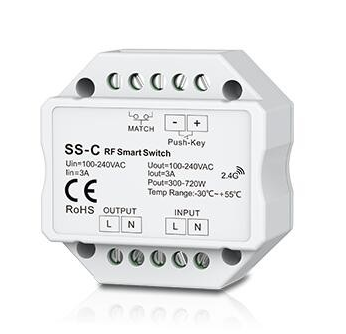 SS-C Skydance Led Controller Non-Dimmable 100-240VAC 3A RF 2.4GHz & Push switch