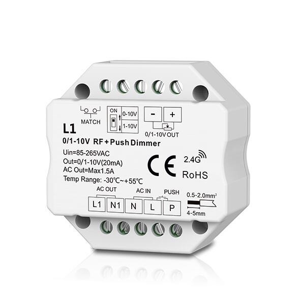 L1 Skydance Led Controller RF to 1 Channels 0-10V +Push Dimmer