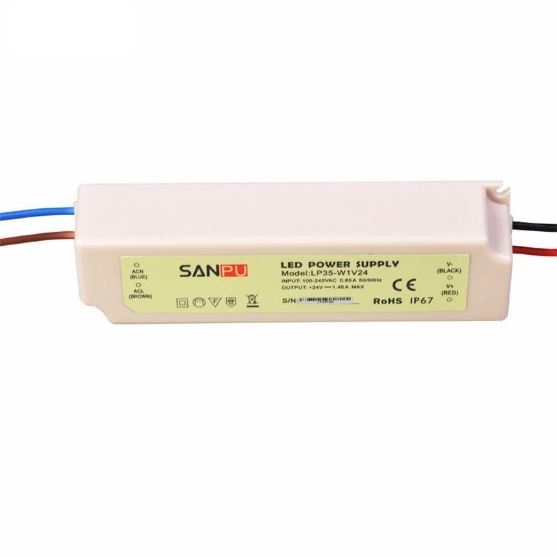 LP35-W1V24 SANPU Power Supply SMPS 35w 24v Switching Driver Transformer Waterproof IP67