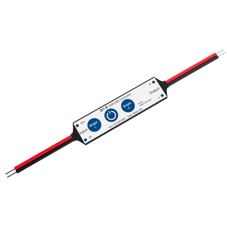 Q1-S Skydance 1CH 4A 12-24V DC 3-Key Single Color Mini Led Controller Without Remote Function