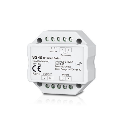 SS-B Skydance 1.5A AC RF Switch & Push Switch 1CH