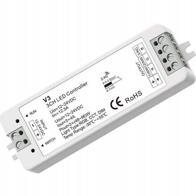 V3 Skydance CV LED RF Controller DC 12-24V 3CH*4A