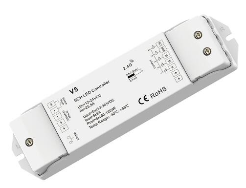 V5 DC 12-24V Skydance LED Controller CV  5CH*5A