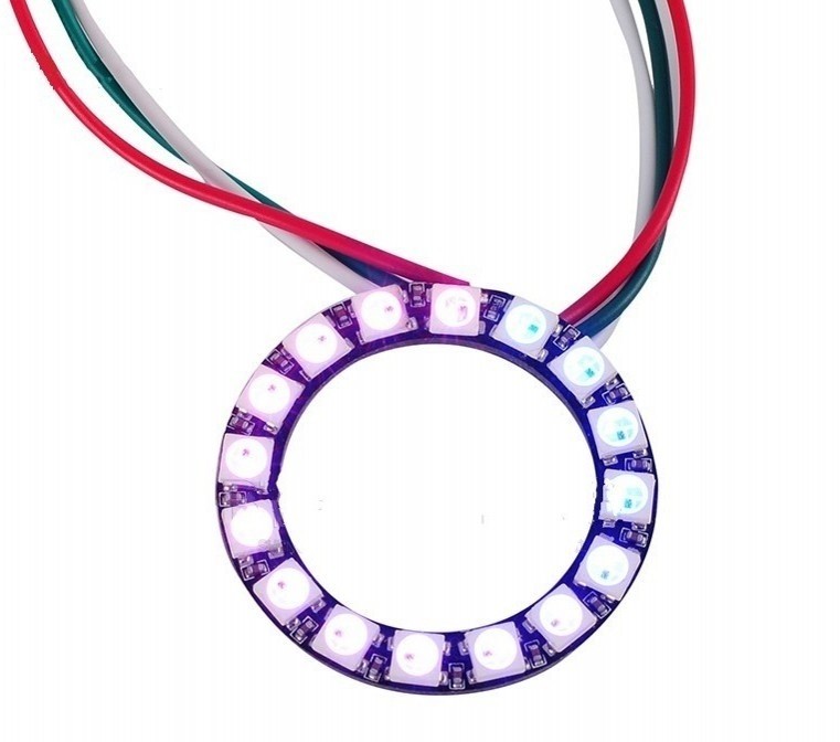 2Pcs Ws2812b 16Leds Pixel Ring Addressable Ring Modules DC5V RGB