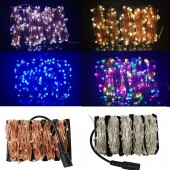 12V DC 10M/20M/30M/50M Led Silver Copper Wire Christmas Fairy String Light