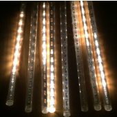 8 Tubes 20cm White LED Meteor Lights Christmas Decorative Rain Tube