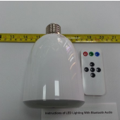 9W Wireless Bluetooth LED Bulb Light With Audio Speaker