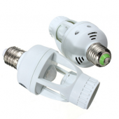 E27 Infrared PIR Motion Sensor Bulb Lamp Switch Holder Converter 2Pcs