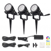 DC 24V Mi.Light FUTC08A 6W 2.4G RGB+CCT Waterproof LED Garden Light + Power Cable Kit Ourdoor Lighting Gear