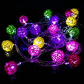 Sepak Takraw Christmas Light String 4M 20 LED Cotton Fabric Ball Lamp