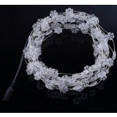 Snowflake Shape Copper Wire White String Fairy Lights 10M 100LED 12V